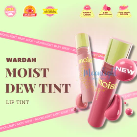NEW! WARDAH Moist Dew Tint 3 G Moisture Liptint Glossy Ombre Tint