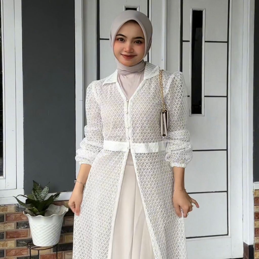 Jual Aurora outer brookat / Outer Lace Tunic Cardigan | Shopee Indonesia