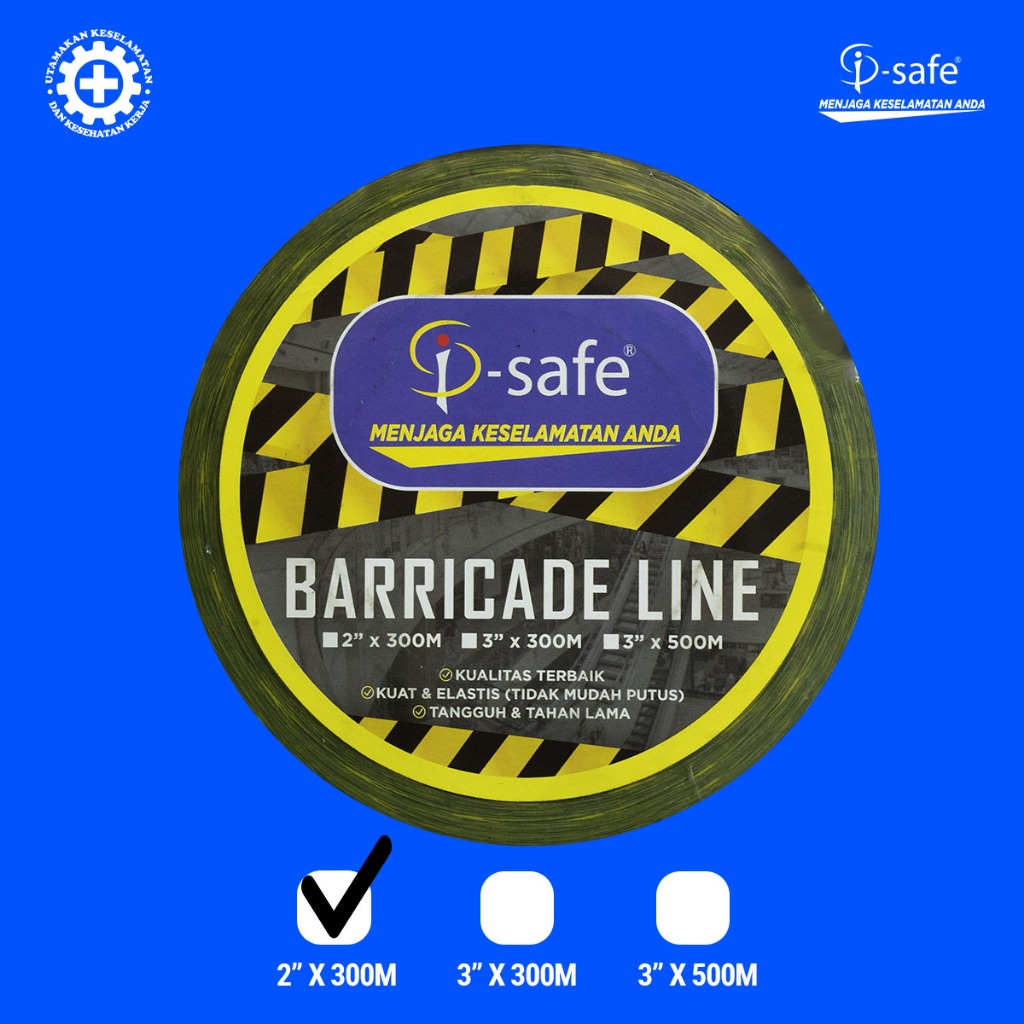 Jual i-Safe Safety Line/Barricade Line/Pita Pembatas Kuning Hitam 2
