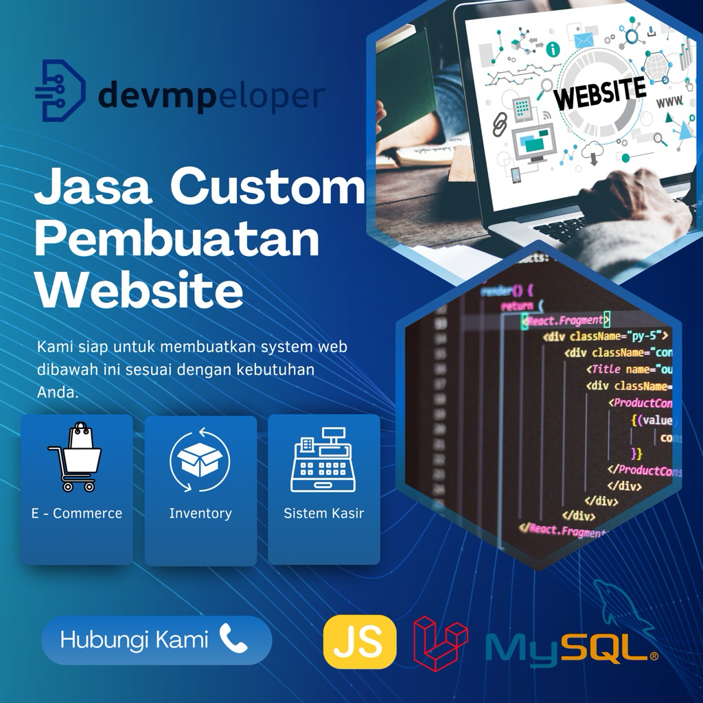 Jual (Custom) Jasa Pembuatan Sistem Website Laravel + MySQL | Fleksibel ...