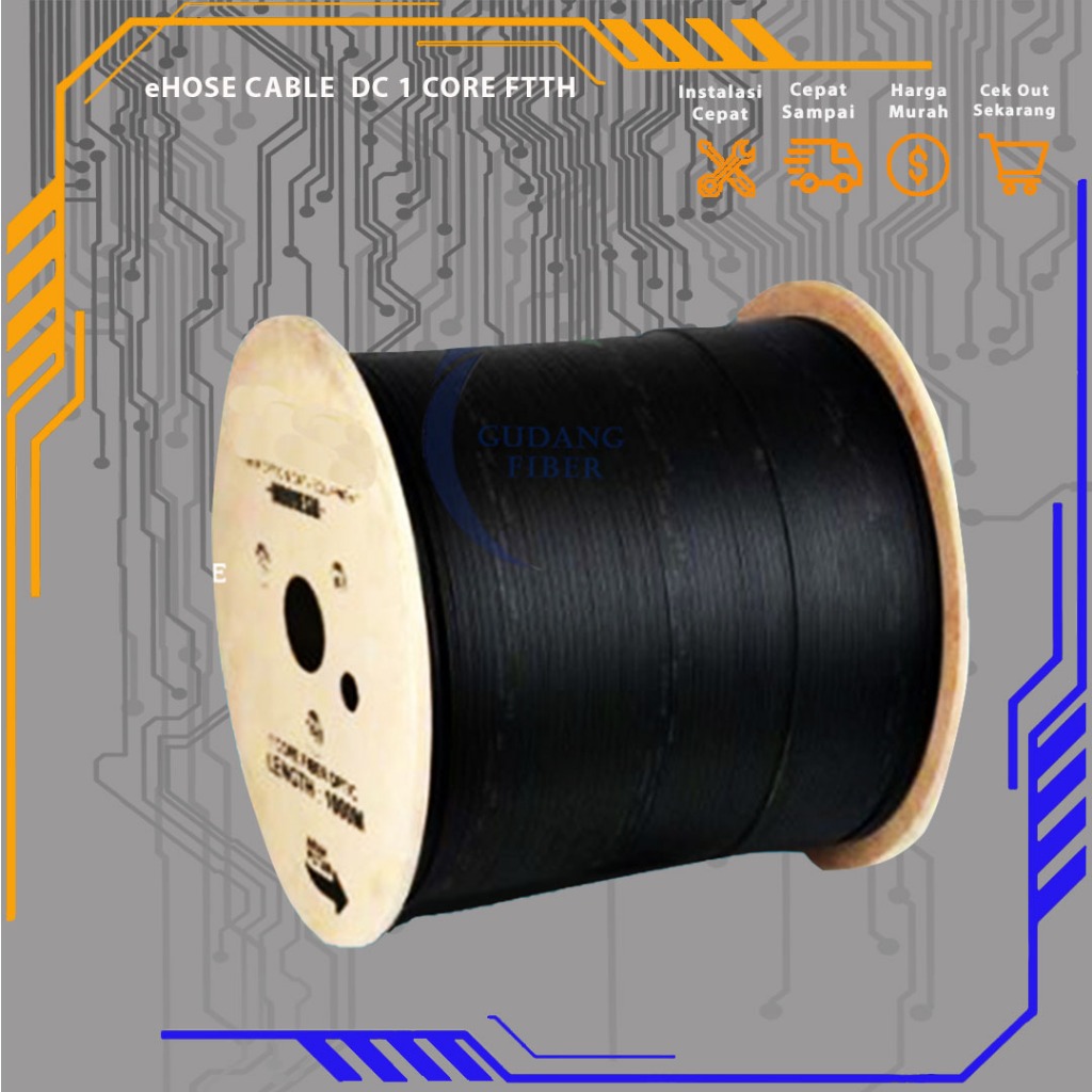Jual eHOSE - Kabel DC Dropcore Fiber Optic 1Core 3 Seling 2 Core 4 Core ...