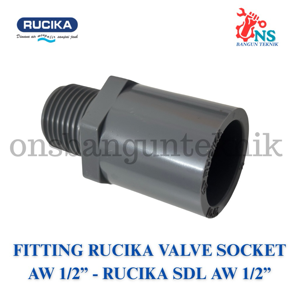 Jual VALVE SOCKET AW 1/2” | 1” - RUCIKA SDL AW TERSEDIA UKURAN | Shopee ...