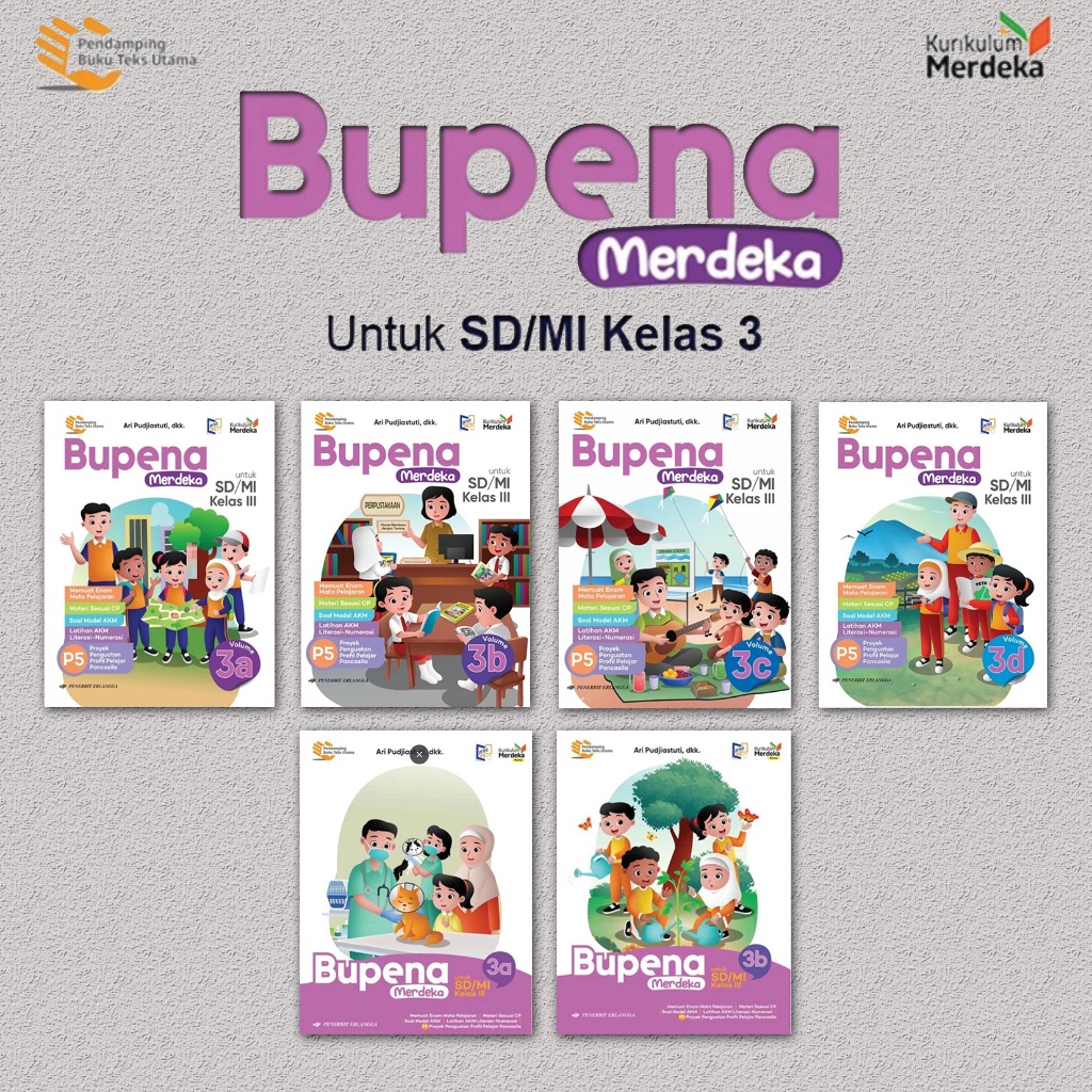 Jual Buku Bupena Merdeka SD/MI Kelas 3 (3a 3b 3c 3d) dan Edisi Revisi ...