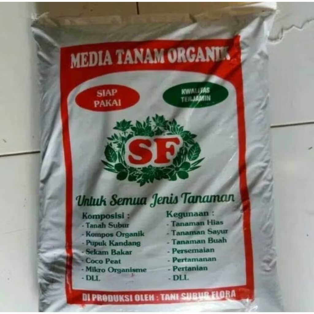 Media tanam siap pakai berat kurang lebih 5 kg