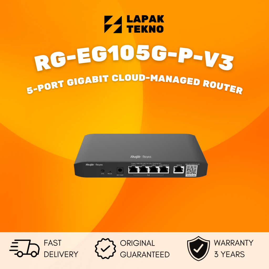 Jual RUIJIE REYEE RG-EG105G-P-V3 Cloud Managed PoE Router | Shopee ...