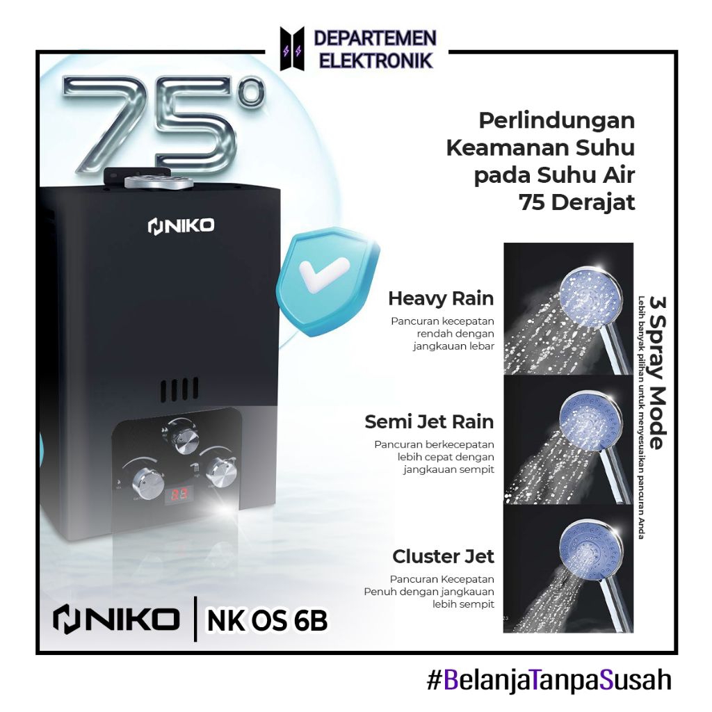 Jual GAS WATER HEATER NIKO OS 6B | Shopee Indonesia