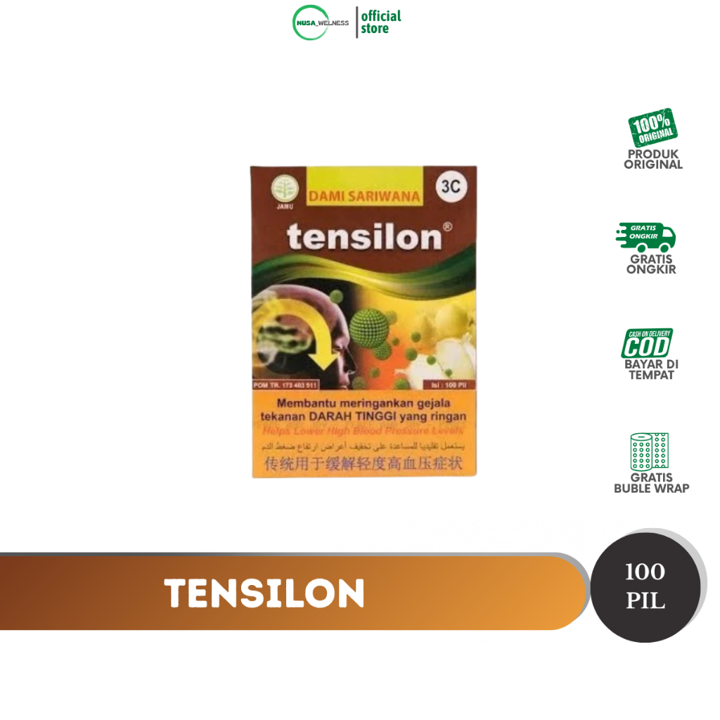 HERBAL TENSILON 100 PIL - atasi hipertensi & kolesterol tinggi | bantu stabilkan tekanan darah | herbal alami | original 100% | ready stok