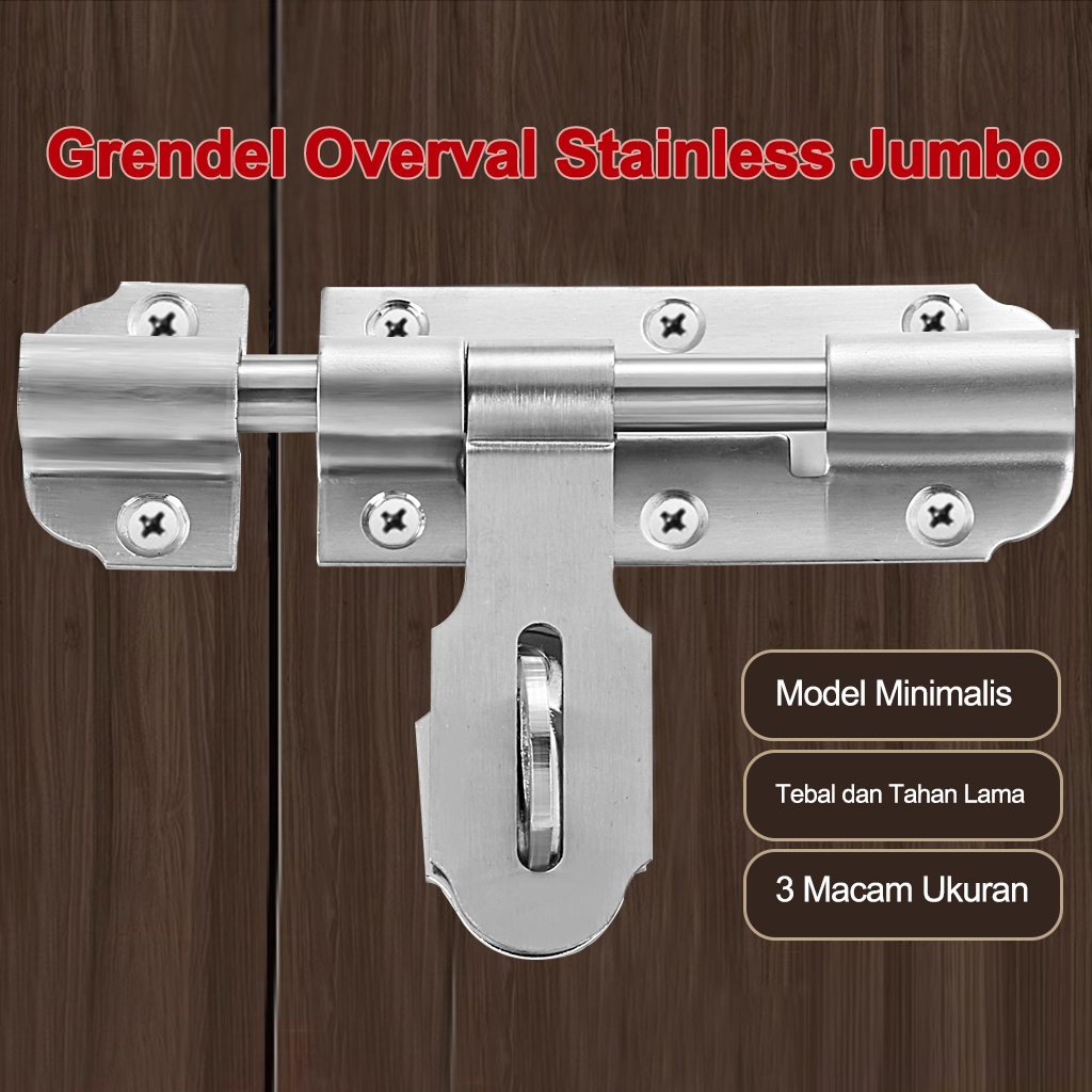 Jual Grendel Overval Jumbo Stainless Gudang Jendela Tebal Kokoh Kuat 4 ...