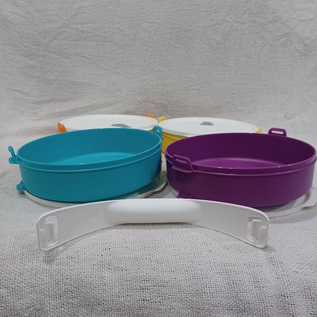 Jual Tupperware Rantang Click To Go Round Microwave | Shopee Indonesia