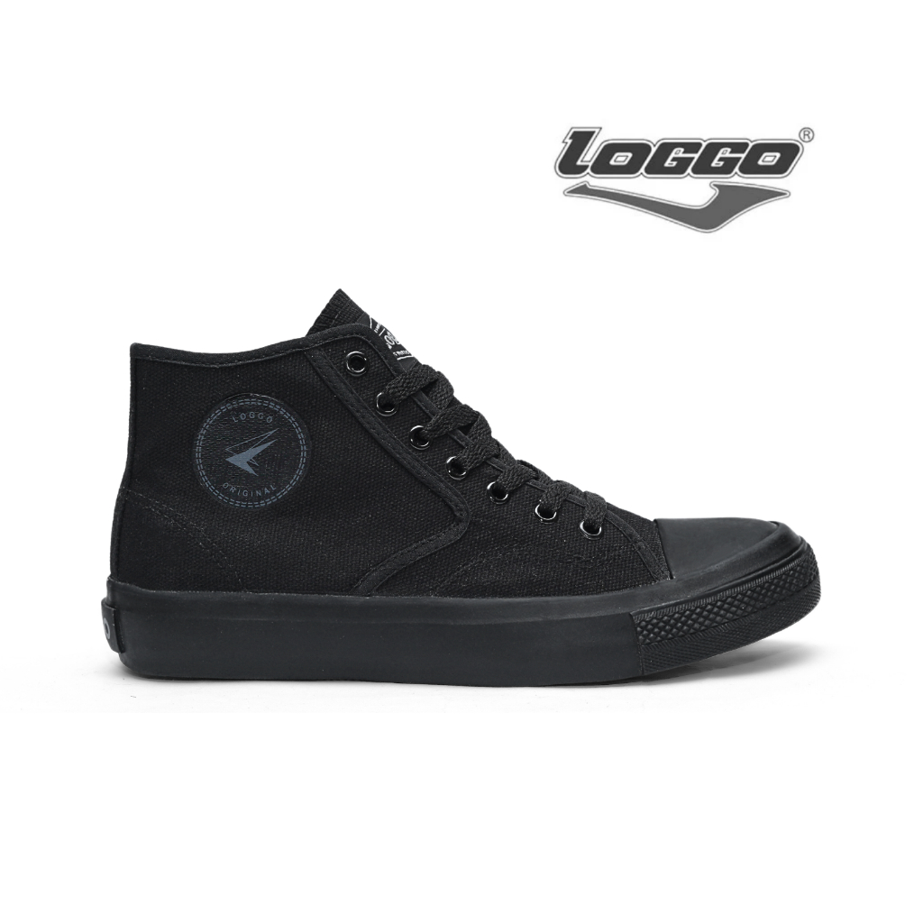 Jual Loggo - Sepatu General Hi Series Hitam - Sneakers Sepatu Kanvas