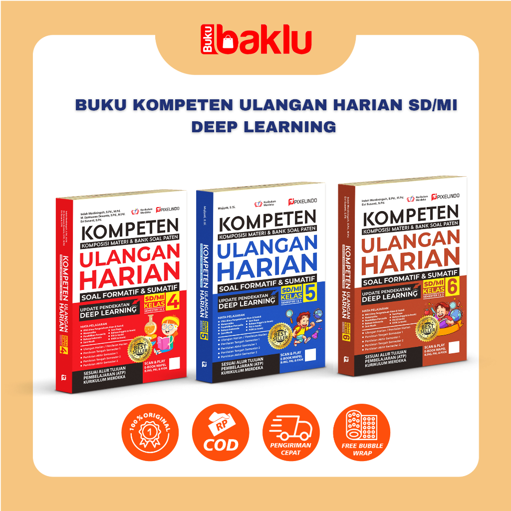 Jual Buku Kompeten Ulangan Harian SD Deep Learning Kelas 4, Kelas 5 ...