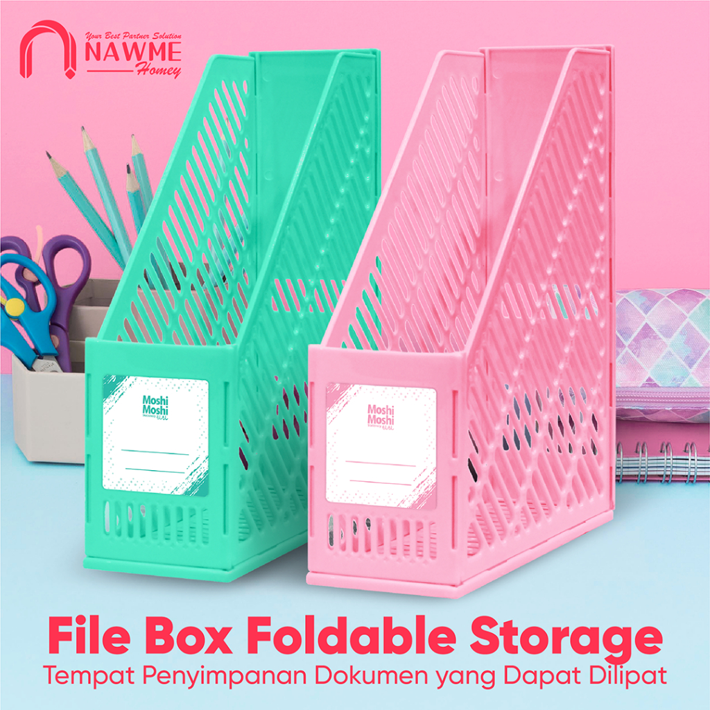 Jual File Box Foldable Storage Moshi Tempat Penyimpan Lipat Dokumen ...