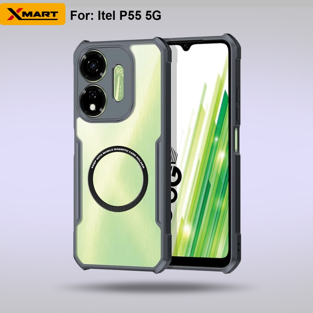 Jual Case Itel P55 5G Softcase With Ring Magnetic Casing Transparen ...