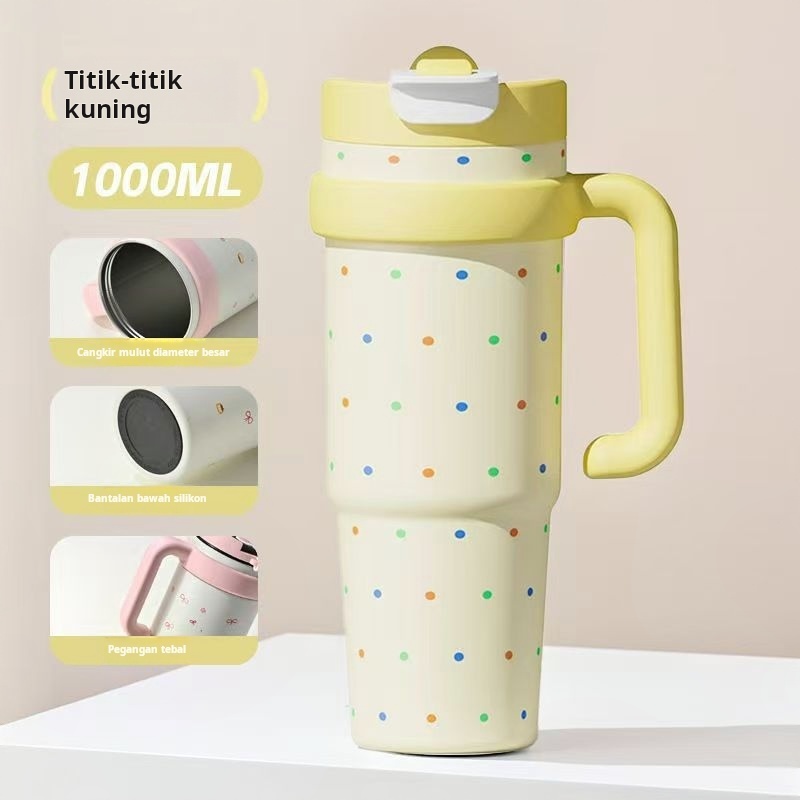 Jual [COD]tumbler Stainless Vacuum 1000ml Portable Thermos Botol minum ...