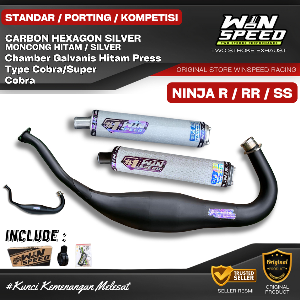 Jual Knalpot NINJA RR R SS Standar/Cobra Medium/Super Cobra AG Style ...