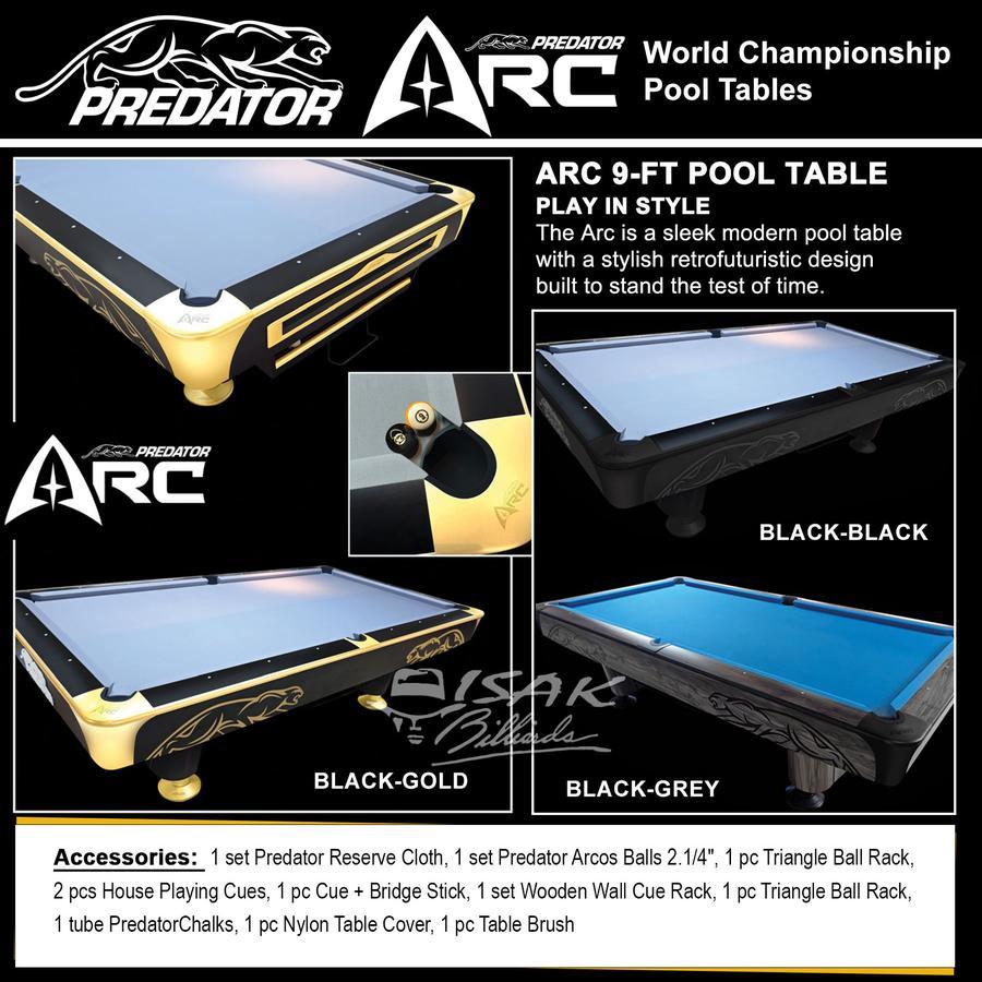 Jual Predator Arc World Championship Pool Table - Pro 9-Foot 3-PC ...