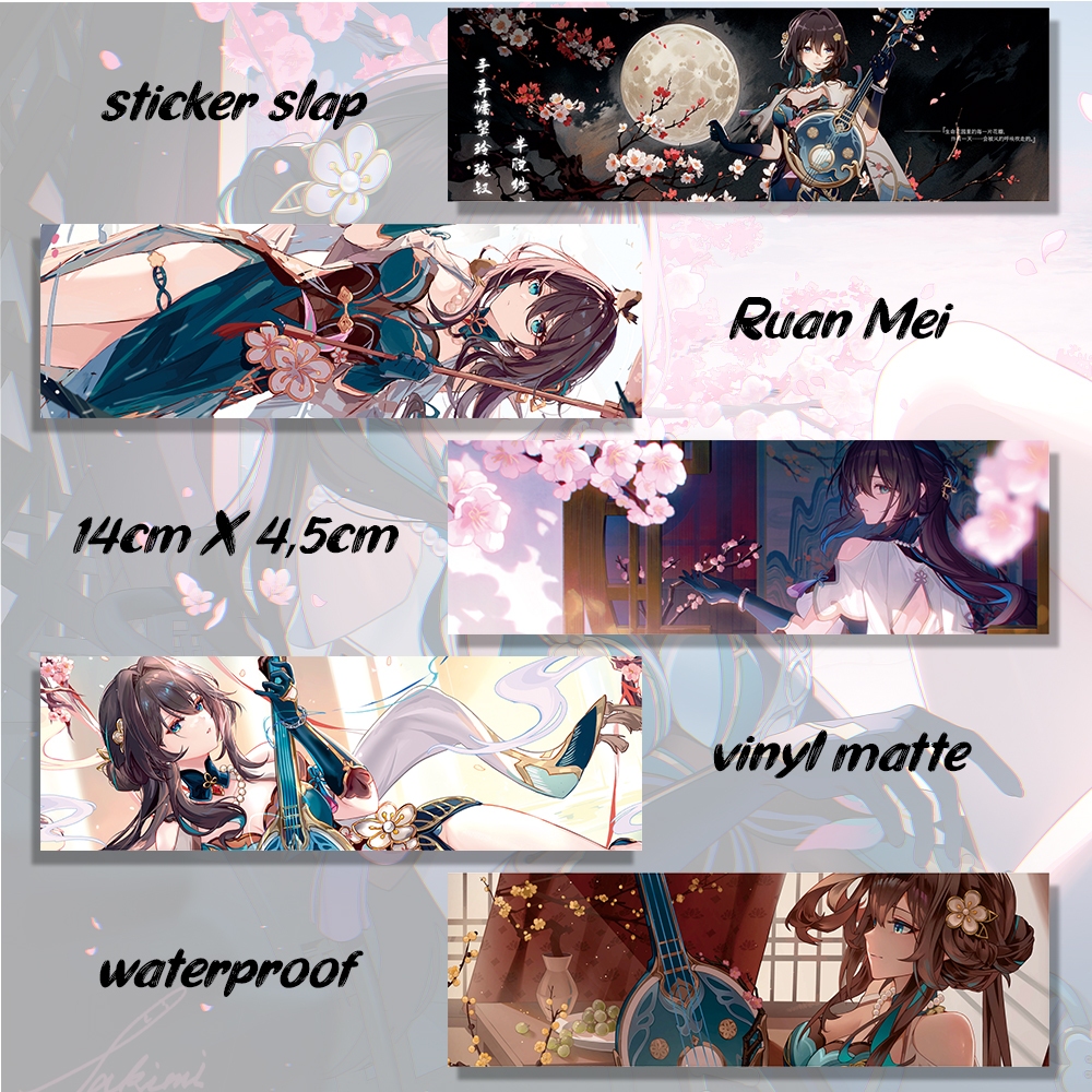 Jual Stiker Slap Ruan Mei Honkai Star Rail - Sticker Vinyl Waterproof ...