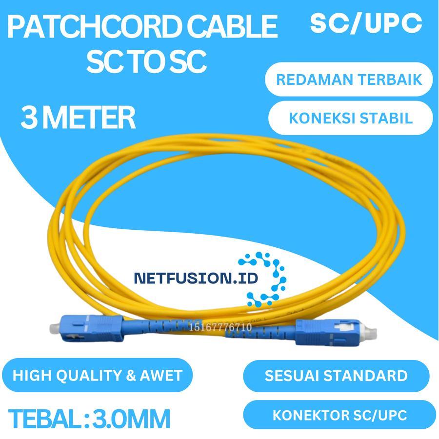 Jual Kabel Fiber Optic Patchcore SC UPC Biru Patch Cord 3M -1PCS ...