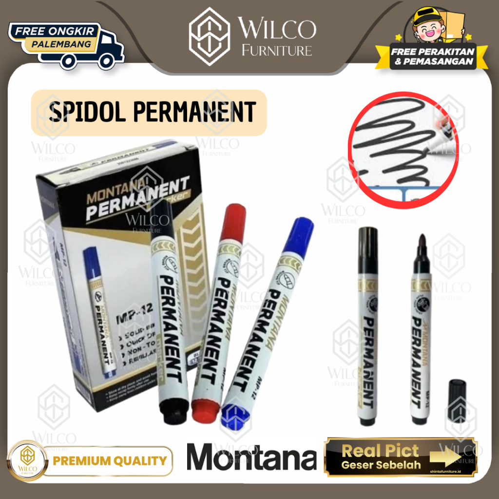 Jual Spidol Permanent Montana | Pensil Spidol Awet Tidak Mudah Hilang ...