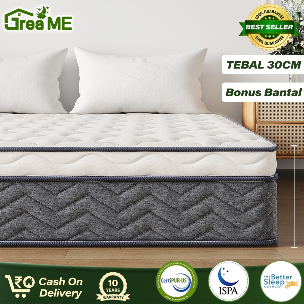 Jual Kasur Springbed Super Tebal 30CM Busa High Density Memory