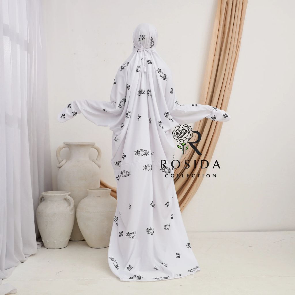 Jual Mukena Terusan Dewasa Floral bunga Katun Premium | Shopee Indonesia