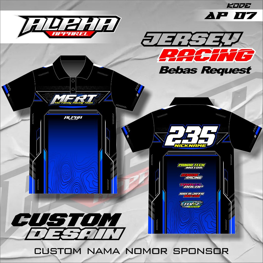 Jual JERSEY RACING Custom Full Printing Balap Racing Kaos Team Bahan ...
