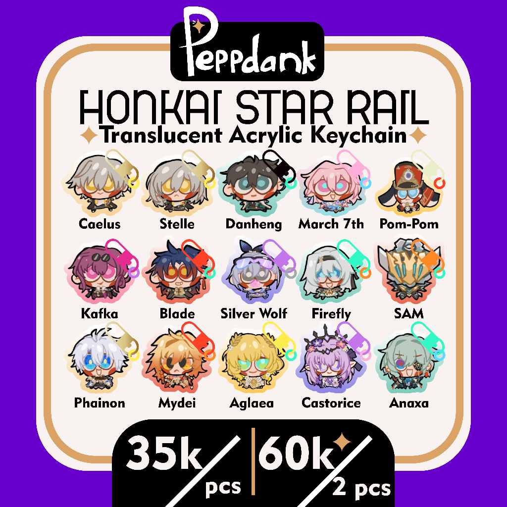 Jual Honkai Star Rail Translucent Acrylic Keychain Mata Belo | Peppdank ...