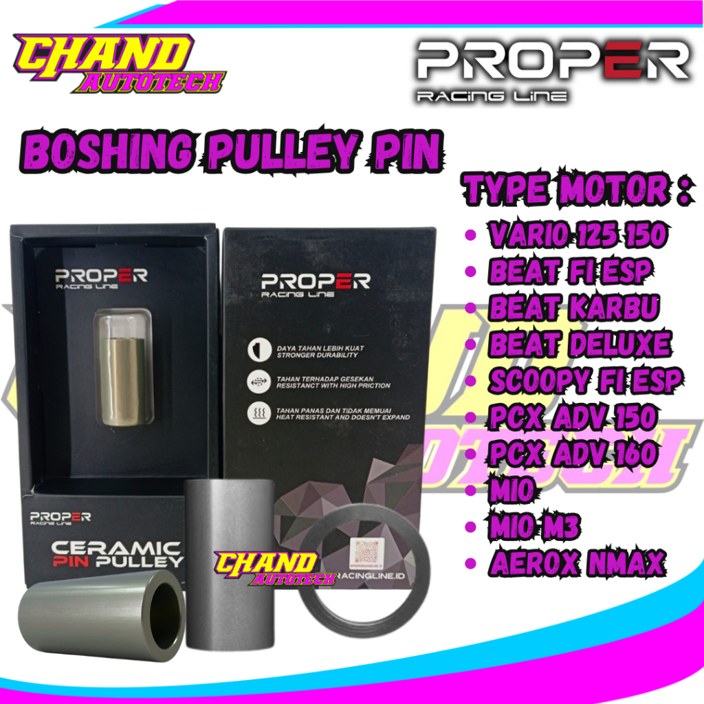 Jual CERAMIC PULLEY PIN PROPER Bosh Rumah Roller PROPER Vario Aerox ...
