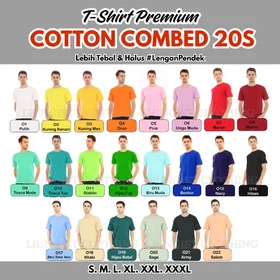 Kaos Polos Combed 20s UK XXXL (100 Cotton) Baju Polos Kaos Polos Tshirt Polos Tshirt Combed