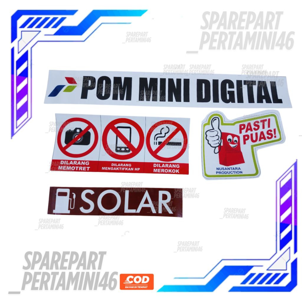 Jual Stiker Set 1 Nozzle Pom Mini Digital Solar Pertamini.. | Shopee ...