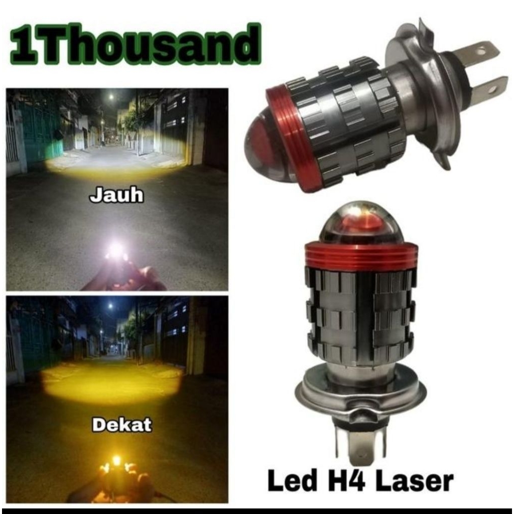 Jual Lampu LED Laser Bohlamp Dop H4 Laser Super Terang | Shopee Indonesia