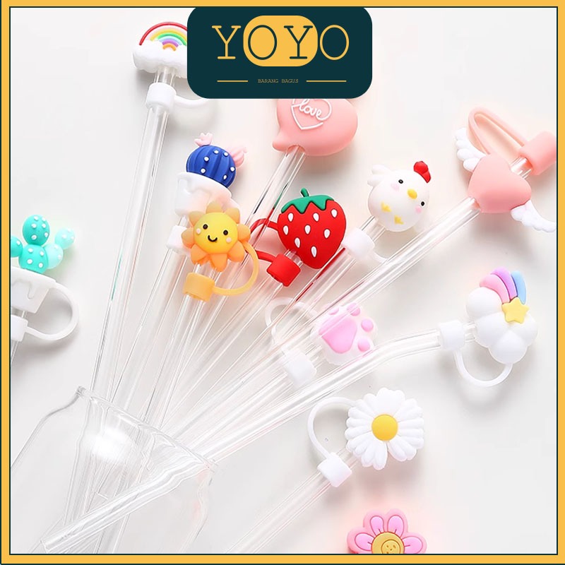 Jual 10mm Silikon Lucu Kartun Karakter Sanrio Mickey Sedotan Plug Minum ...