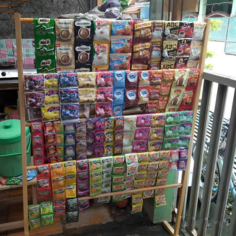 Jual Rak kopi renceng Rak Handuk Kayu Berdiri Rak Hijab Mukena Rak ...