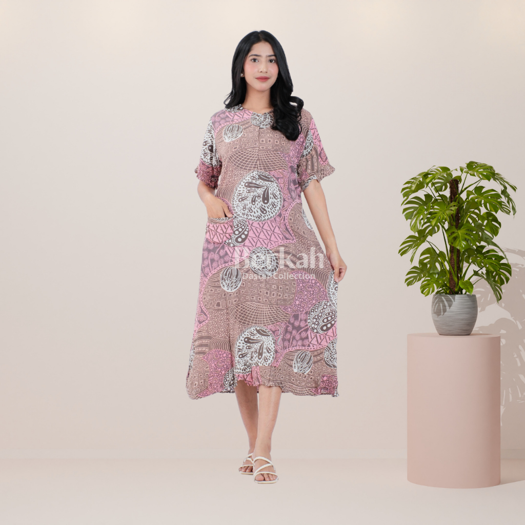 Daster Batik Rayon Busui Motif Resleting Surya 8