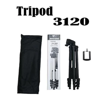 ISTARFI Tripod HITAM 3120A Handphone Hp U Holder Kaki Stabilizer 1 Meter