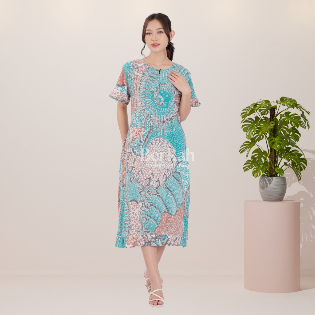 Daster Batik Rayon Busui Resleting Surya Teja 9