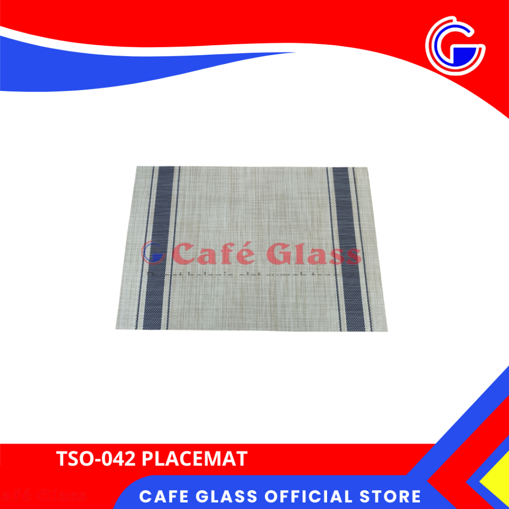 Placemat Anti Slip Untuk Piring / Alas Piring Meja Makan Aesthetic Motif Garis