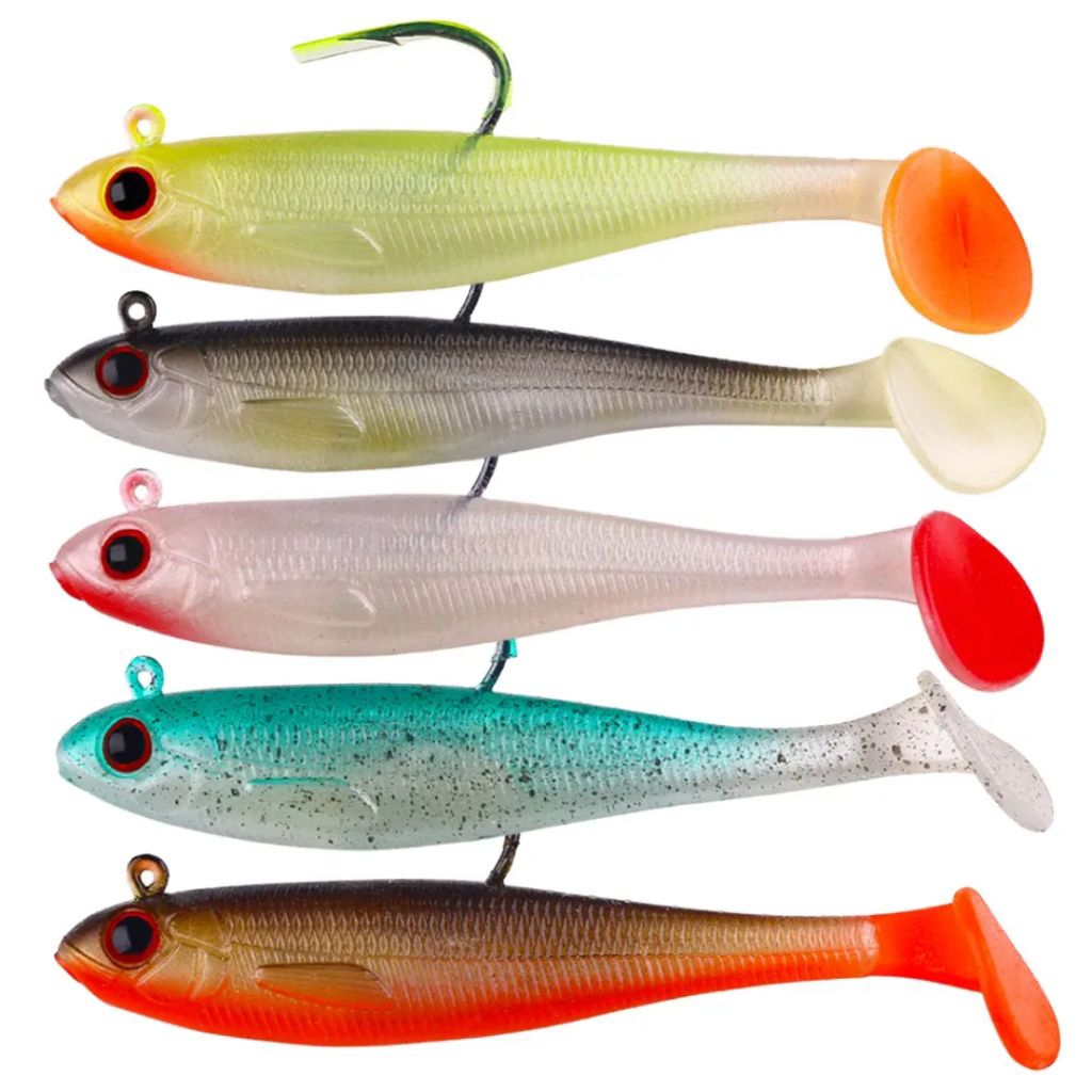 Jual UMPAN PANCING LURE CASTING SOFTLURE T-TAIL SHAD LEAD FISH 9CM 12GR ...