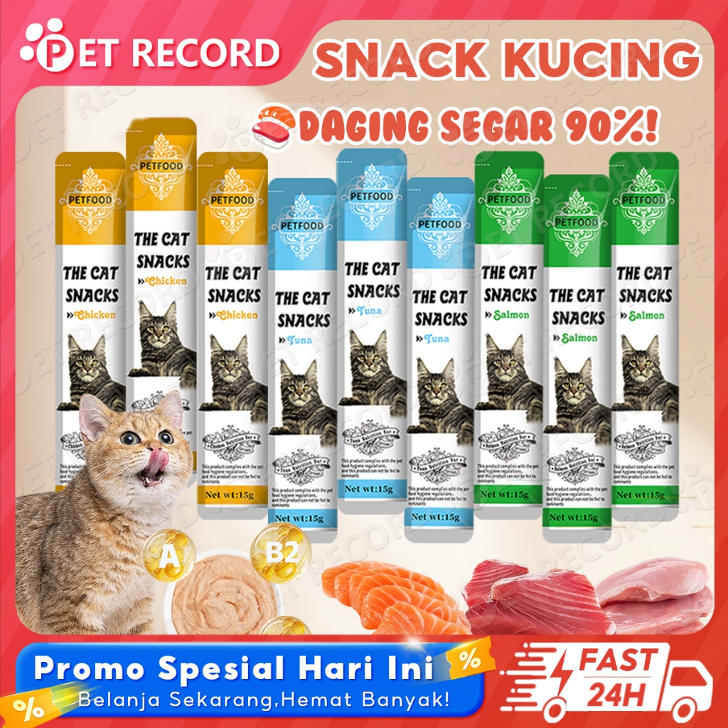 Jual Cemilan Kucing Snack Kucing Makanan Kucing Basah Pengemukan ...