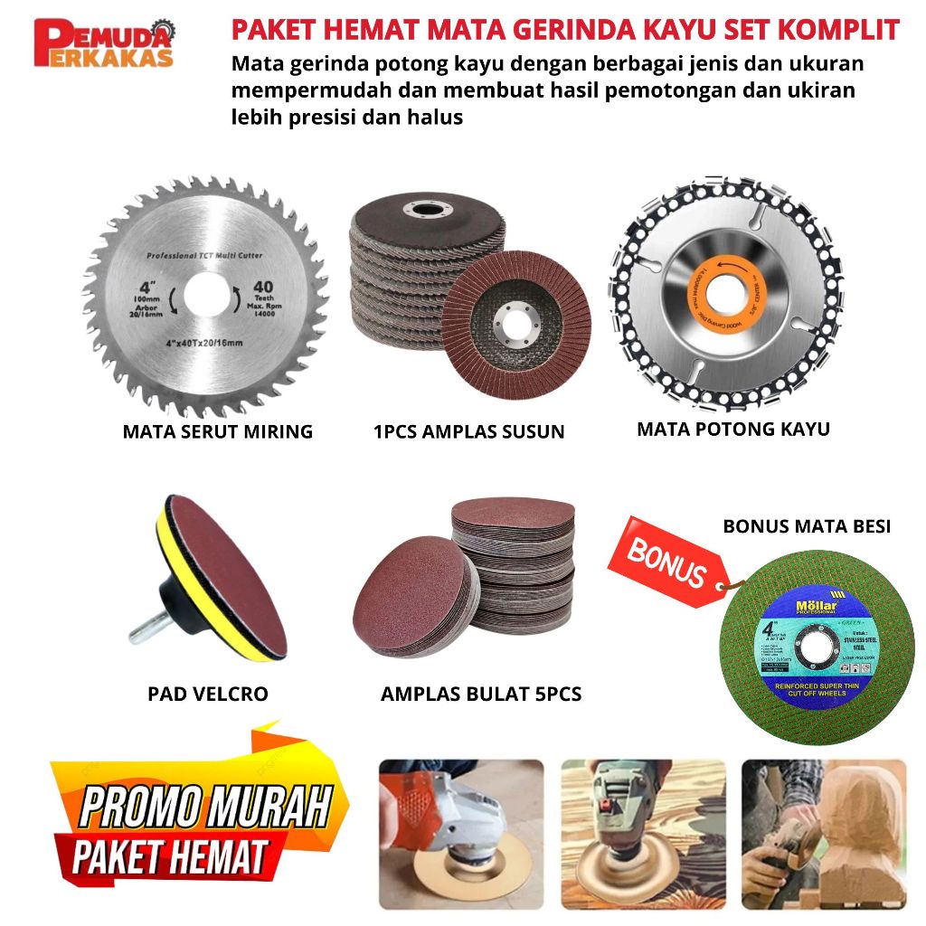 Jual Paket 10pcs Mata Gerinda Kayu Potong Besi Potong Keramik Beton ...