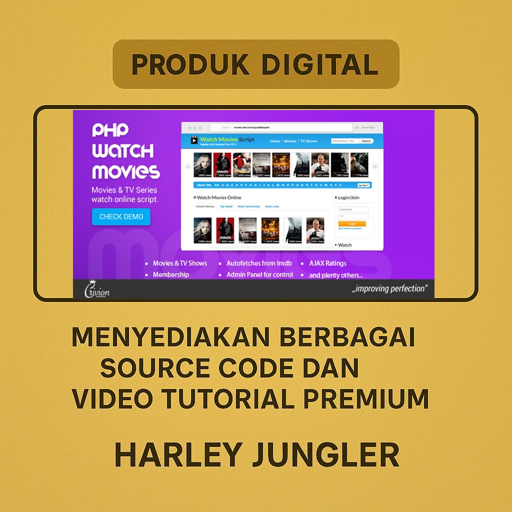 Jual SOURCE CODE PHP WATCH MOVIES SCRIPT V2.9 – WEBSITE STREAMING FILM ...