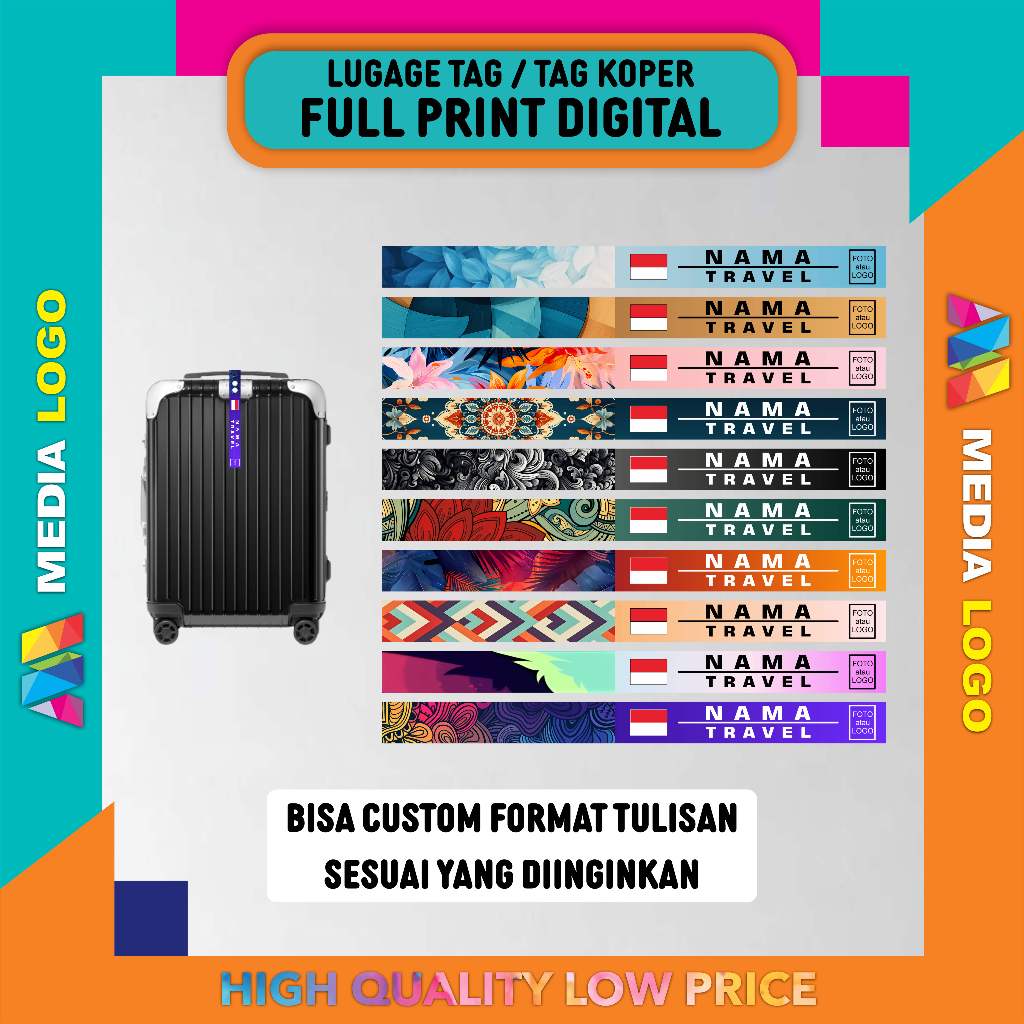 Jual TAG KOPER / LUGGAGE TAG / PENANDA KOPER COLORFUL UNTUK TRAVEL ...