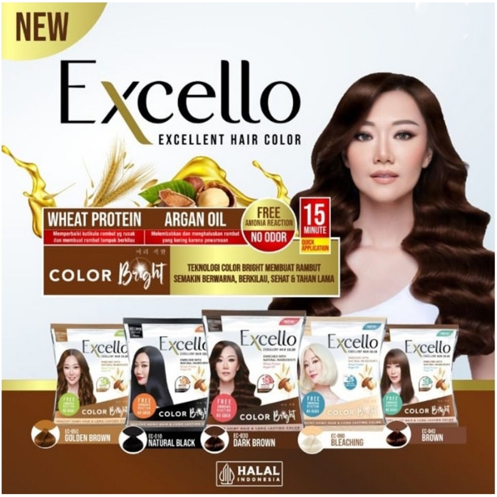 Jual Excello Pewarna Rambut 2 x 20 ml | Shopee Indonesia