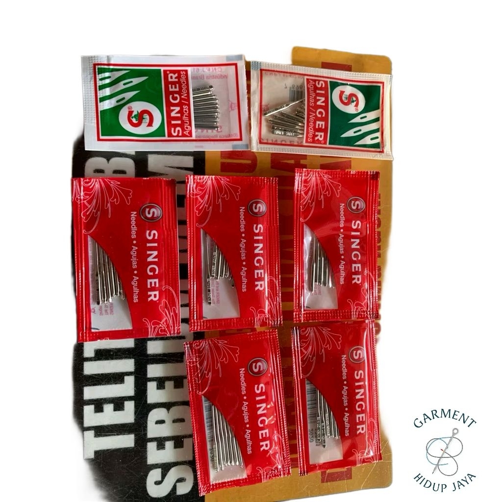 Jual (ECER)Jarum Merek SINGER / Needles (10 BIJI JARUM) untuk Mesin ...