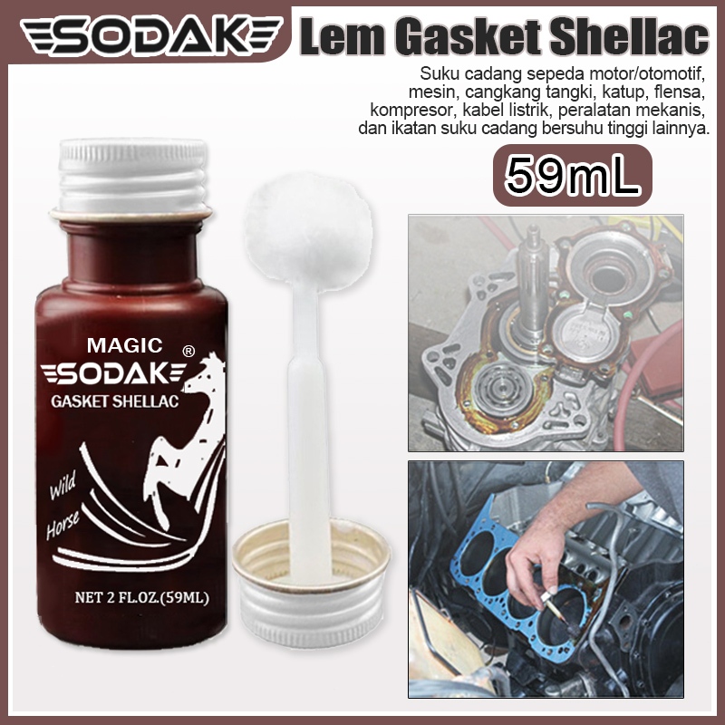 Jual SODAK Lem Gasket Shellac Compound 59mL / Lem Packing / Lem Gasket ...