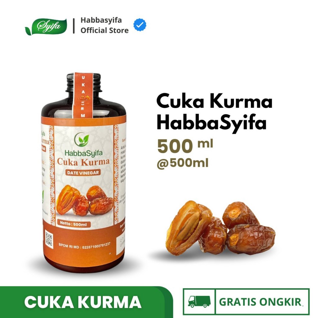 Habbasyifa Cuka Kurma 500ml Atasi Diabetes Kontrol Gula Darah Koleterol Tanpa Efek Samping