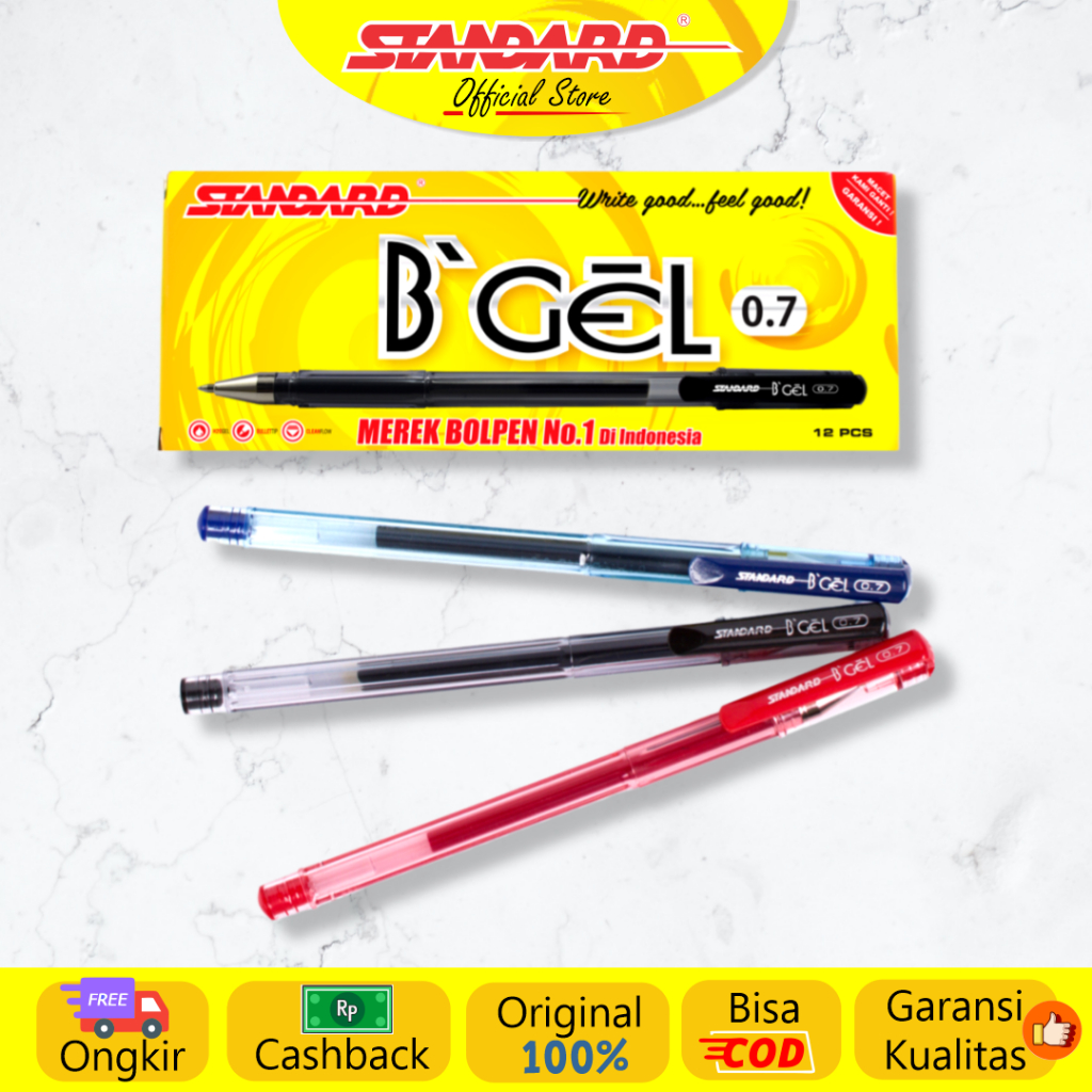 Standard - Pulpen BGel 0.5  ( Alat Tulis / Pen / Ballpoint / Pena ) (3)
