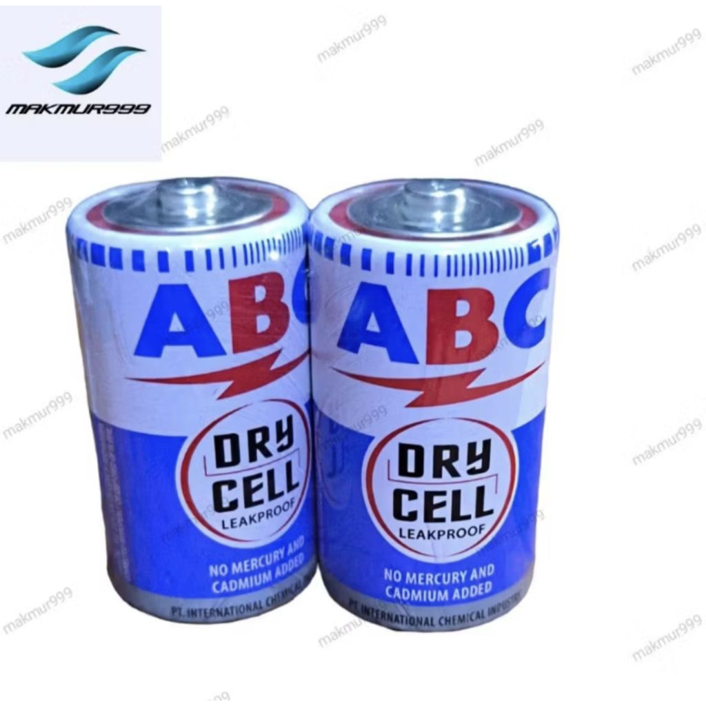 Jual baterai ABC R20 size D per 2 pcs | Shopee Indonesia
