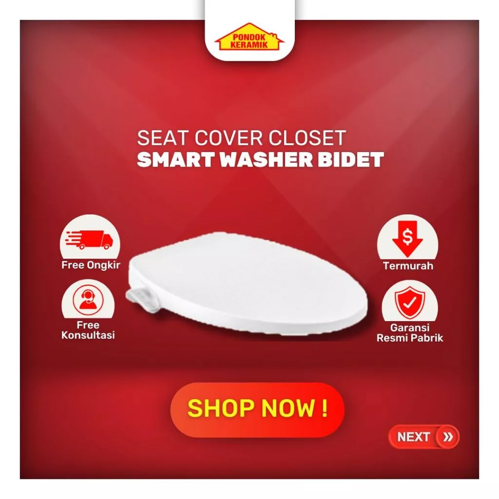 Penutup Kloset Smart Washer Manual Bidet Seat Cover White Universal