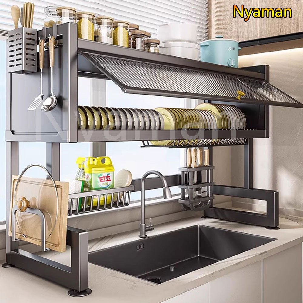 Jual Nyaman Rak Piring Tertutup Rak Piring Wastafel With Cover ...